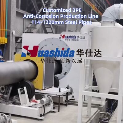 High-Efficiency 3LPE Coating Pipe Production Line with Sa2.5 Cleaning Level for 159mm-4200mm Steel Pipe Anti-Corrosion