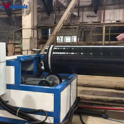 3LPE Coating Pipe Production Line for Steel Pipes with 50-4200mm Diameter Range, Sa≥2.5 Cleaning Level, and FBE, 2LPE, 3LPE Coating Structure