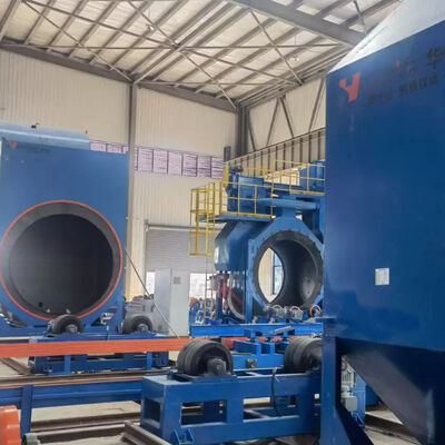 স্বয়ংক্রিয় পিএলসি নিয়ন্ত্রণ 3LPE লেপ পাইপ উত্পাদন লাইন তেল গ্যাস এবং জল পাইপলাইন জন্য শট ব্লাস্টিং সঙ্গে