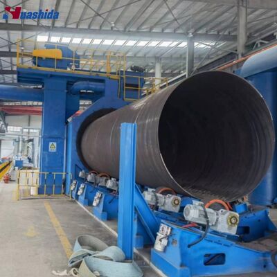 Huashida FBE Coating Line dengan 150-800um Epoxy Powder Coating untuk Perlindungan Pipa Baja Menggunakan Pemanasan Frekuensi Menengah dan ≥Sa2.5 Clean Level