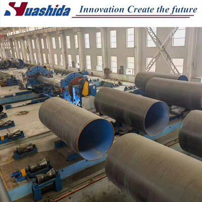 Garis produksi pipa pelapis 3LPE yang dikendalikan PLC secara otomatis dengan perlindungan FBE internal dan 3LPE eksternal