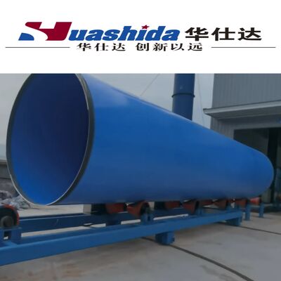 Huashida FBE Coating Line dengan 150-800um Epoxy Powder Coating untuk Perlindungan Pipa Baja Menggunakan Pemanasan Frekuensi Menengah dan ≥Sa2.5 Clean Level