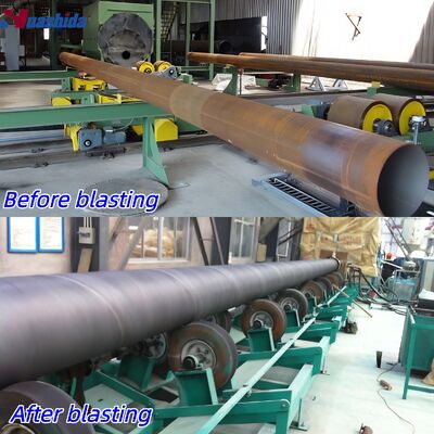 Steel Pipe Shot Blasting Machine for High Cleanliness SA2.5 External and Inner Wall Blasting