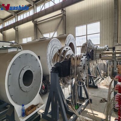 PU Foam Pre-Insulated Pipe Extrusion Line with HDPE Outer Jacket Featuring Vacuum Calibration Technology and Large Diameter Capability Up to 2200 mm for High Insulation Performance