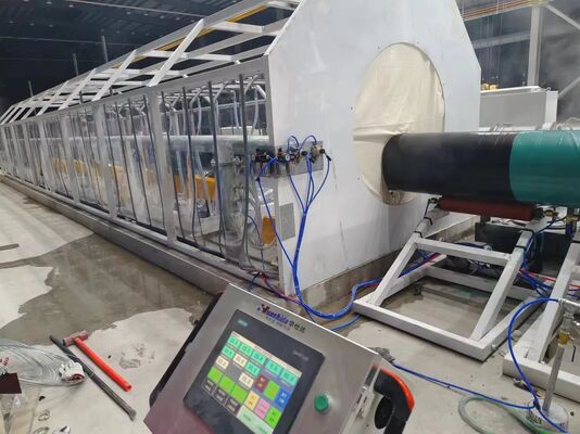 Steel Pipe Anti-Corrosion Coating Line with 50-4200mm Pipe Diameter Water Cooling System and Touch Screen Operating System