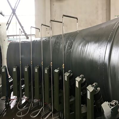 3PE Coating Equipment Line for Steel Pipe Bending with Powder Coating and 170-250 Um Adhesive Thickness for 15-90 Degrees Elbow Angle