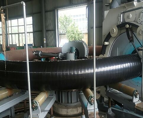 3PE Coating Equipment Line for Steel Pipe Bending with Powder Coating and 170-250 Um Adhesive Thickness for 15-90 Degrees Elbow Angle