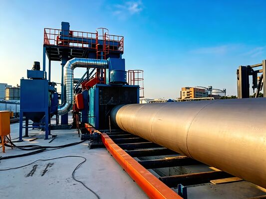 Efficient Sand Blasting Machine for Steel Pipe with Dual-function Internal & External Blasting and High Cleaning Efficiency