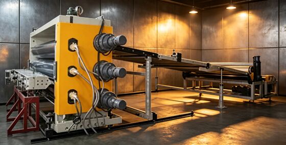 Single-Screw Plastic Film Production Line with 0.1-30mm Thickness and 5000mm Maximum Width