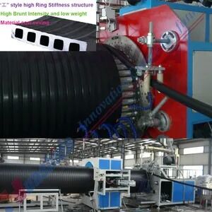 HDPE Hollow Wall Spiral Pipe Extrusion Line with 300-1200mm Diameter, Siemens PLC Control, and 50 Years Service Life