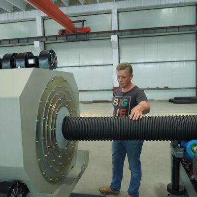 Hdpe Double Wall Corrugated Drainage Pipe Making Extruder Machine