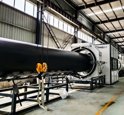 HDPE Jacket Pipe Extrusion Line with Vacuum Calibration Method PLC Control and High Efficiency for Pre-Insulated Pipes