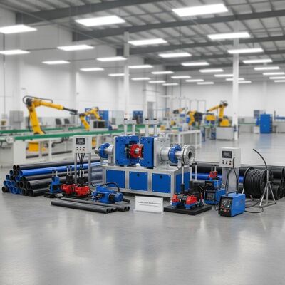 High-Capacity 600kg/H HDPE Pipe Extrusion Line with 800kw Power and ISO9001 Certification