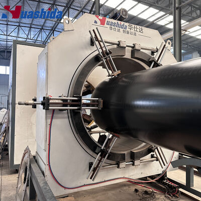 Single-screw Pre-Insulated Pipe Production Line with Vacuum and Water Spraying Cooling for 110-2200mm HDPE Jacket Pipes