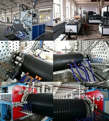 خط لوله های گره دار HDPE ساختاری که دارای دیوارهای سوراخ شده برای فاضلاب شهری است
