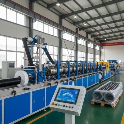 Efficient HDPE Double Corrugated Pipe Production Line with 100-5000 mm Range