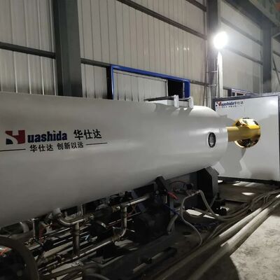 Large-Diameter Pre-Insulated Pipe Production Line with Vacuum Calibration and Single-Screw Extruder for PE Shell Casing