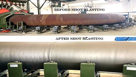 Elbow and Bend Steel Pipes Shot Blasting Equipment for Industrial Application