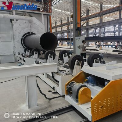 High-Pressure Foaming Pre-Insulated Pipe Production Line with 206mm-1820mm Steel Pipe Range and Sa2.5 Rust Removal Quality
