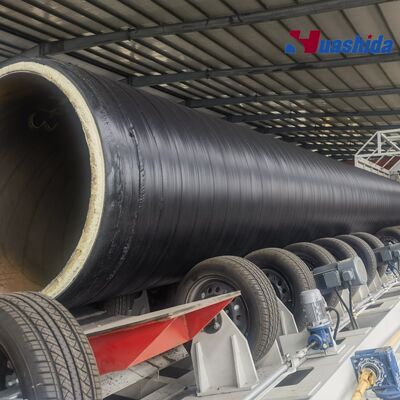Polyurethane spraying foam preinsulated steel pipe making machine