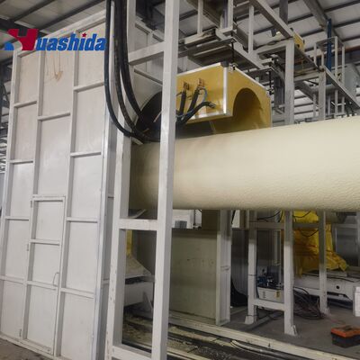 Polyurethane spraying foam preinsulated steel pipe making machine
