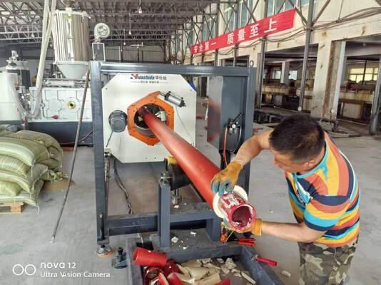 one-step continous pre-insulated production line for steel pipe and plastic pipe