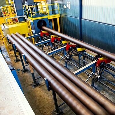 Automated Steel Pipe Shot-Blasting System with Sa 2.5 - Sa3 Standard and Integrated Dust Collection