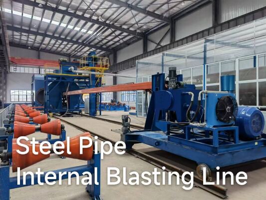 Automated Steel Pipe Shot-Blasting System with Sa 2.5 - Sa3 Standard and Integrated Dust Collection