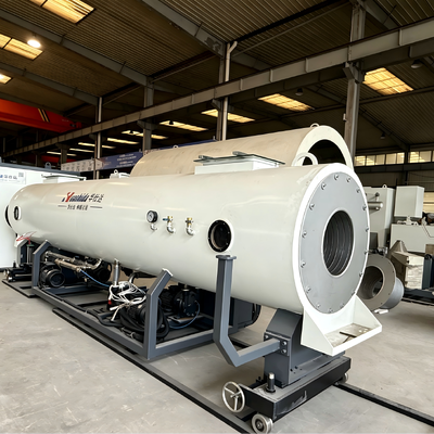 Vacuum Calibrating method Pre-Insulated Pipe outside casing extrusion line