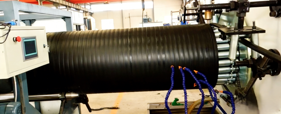HDPE Corrugated Pipe Production Line with 800-2000mm Pipe Diameter, 900kg/H Capacity for Water Pipe Applications