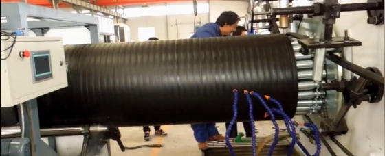 HDPE Corrugated Pipe Production Line with 800-2000mm Pipe Diameter, 900kg/H Capacity for Water Pipe Applications