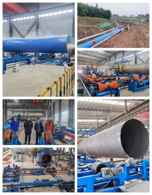 
PLC Controlled Steel pipe Internal and External FBE Coating Line with Shot Blasting machinery