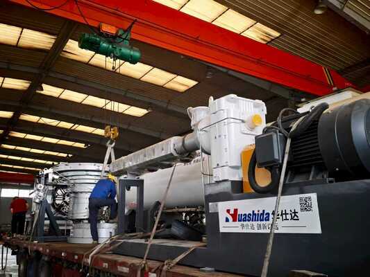 Large Diameter HDPE Vacuum Calibration Jacket Pipe Extrusion Line for Insulated Pipe