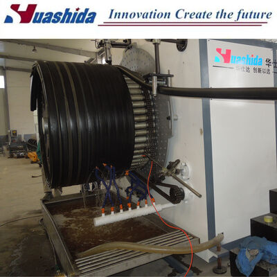 ISO9001:2008 Certified HDPE Double Wall Corrugated Pipe Production Line with Single-Screw Extruder and 6m/Min Max Speed