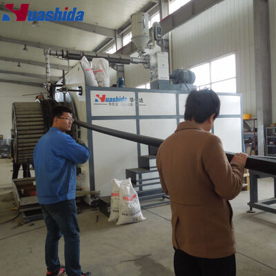 Huashida Machinery High Efficiency HDPE Hollow Wall Spiral Pipe Extrusion Line