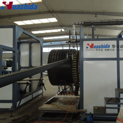 Huashida Machinery High Efficiency HDPE Hollow Wall Spiral Pipe Extrusion Line