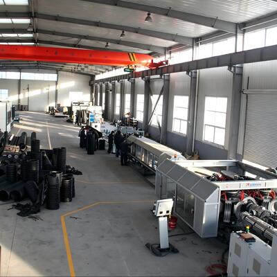 HDPE PP Double Wall Corrugated Pipe Production Line  With Plastic Extruder