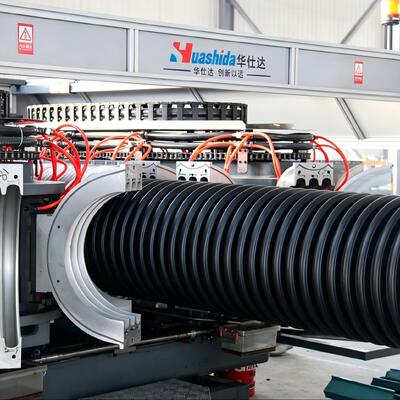 HDPE PP Double Wall Corrugated Pipe Production Line  With Plastic Extruder