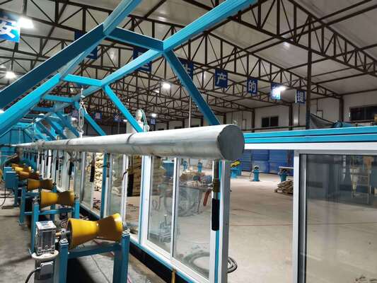 O-Type Extrusion 3PE Coating Production Line with SA 2.5 Surface Treatment for 50mm-426mm Steel Pipes