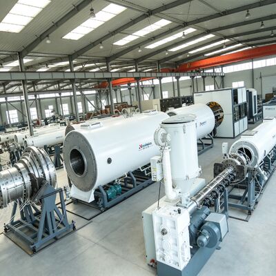 HDPE Polyurethane Foam Jacket Pipe Production Line with Vacuum Calibration Method and PLC Control for 48-2000mm Pre-insulated Steel Pipe Making