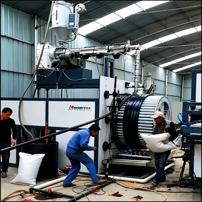 200-4000mm HDPE Hollow Wall Winding Pipe Production Line for Sewage Road Drainage