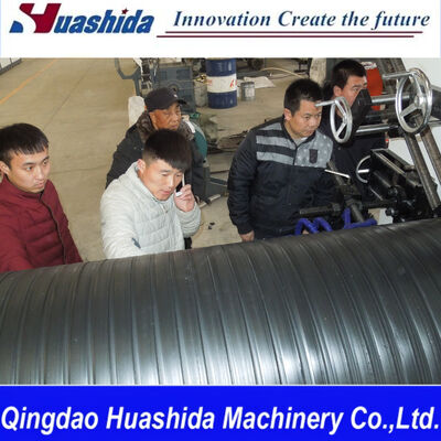 Automatic Single-screw HDPE Spiral Corrugated Pipe Making Machine for 300-1200mm Pipe Production