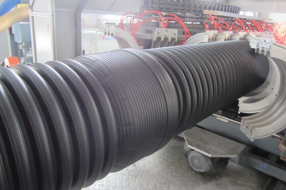 HDPE PP PVC Double Wall Corrugated Pipe Line for Stormwater Road Drainage