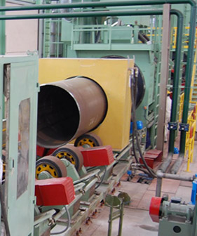 3LPE FBE Steel Pipe Anti-Corrosion Coating Line with Shot Blasting for Water Gas