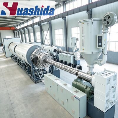 District Heating Pipe HDPE Outer Casing Extrusion Line, Vacuum Calibration Pre-Insulated Pipe Equipment