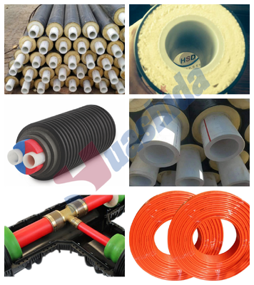 Flexible PU Foaming Pert Insulation Pipe Extrusion Line for Underground Pipe System