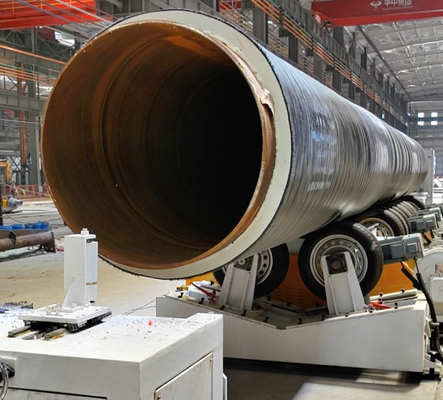 EN253 PUR Spray PE Wrap Pre-Insulated Pipe Production Line for Buried Pipelines with Shot Blasting