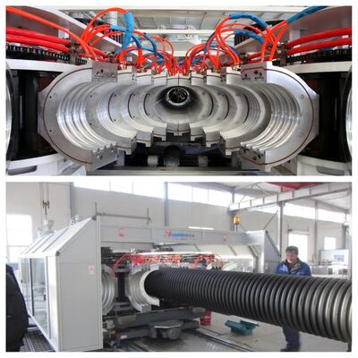 Industrial HDPE PP Double Wall Corrugated Pipe Extrusion Production Line