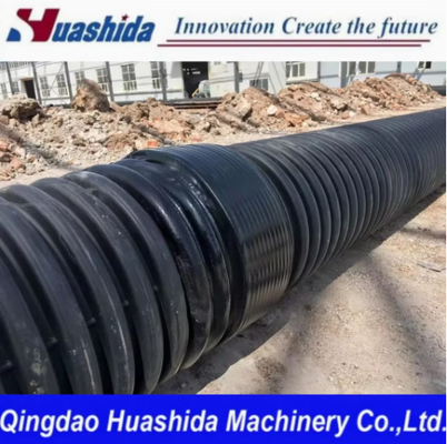 Large Diameter HDPE Spiral Corrugated Pipe Machine for Sewage Culverts with PLC