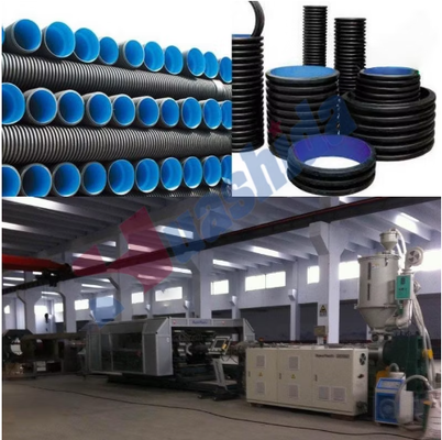 Large Diameter HDPE Spiral Corrugated Pipe Machine for Sewage Culverts with PLC
